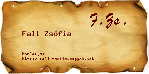 Fall Zsófia névjegykártya