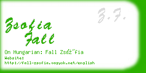 zsofia fall business card